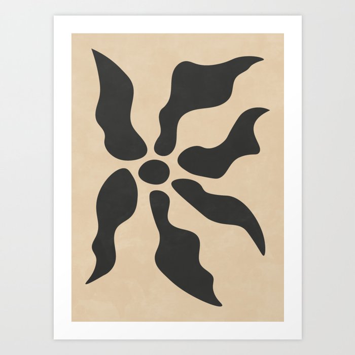 Minimal Contemporary Botanical Floral - Neutral Art Print