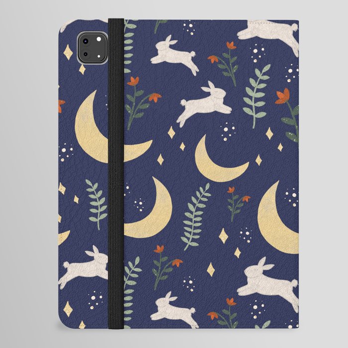 Rabbit moon pattern  iPad Folio Case