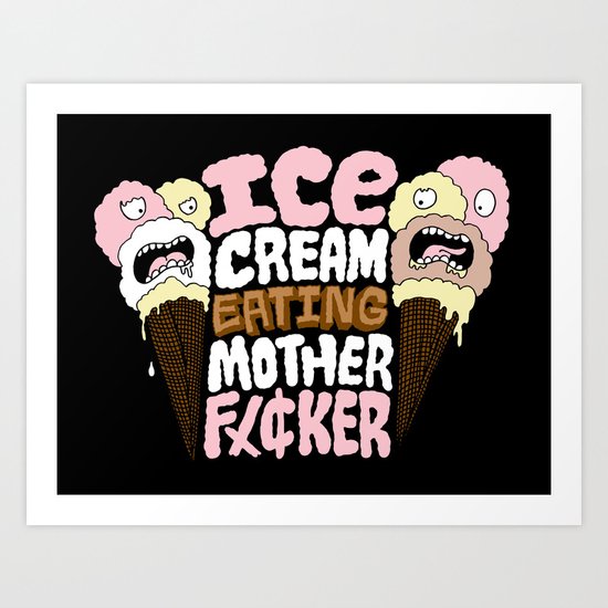 Ice Cream Eater Art Print