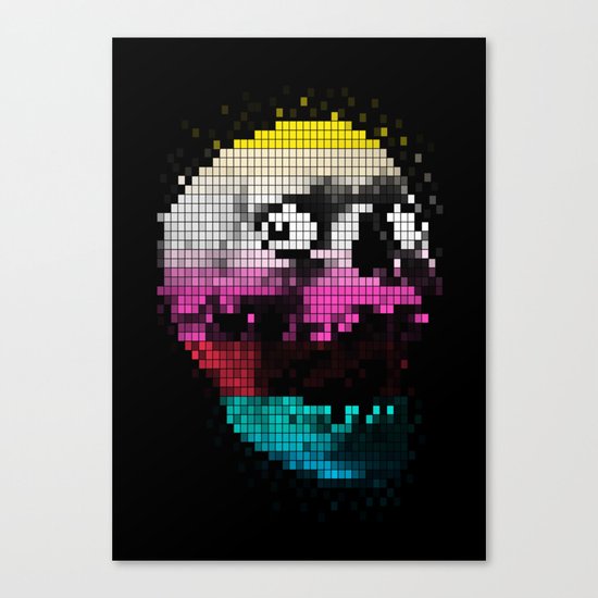 PIXEL SKULLY Canvas Print