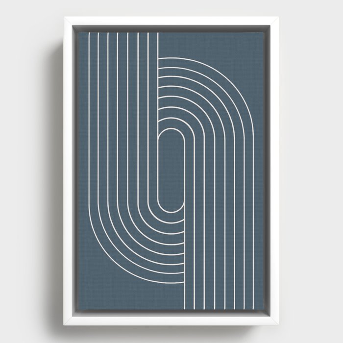 Oval Lines Abstract XLVIII Framed Canvas