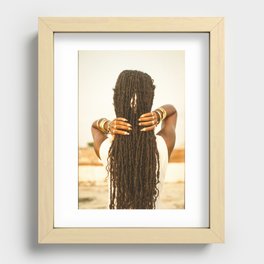 Golden Locs Recessed Framed Print