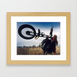 Ape on a Chopper Framed Art Print
