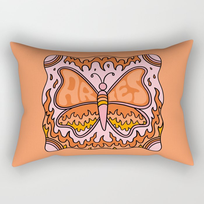 Aries Butterfly Rectangular Pillow
