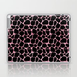 Black Pink Giraffe Skin Print Laptop Skin