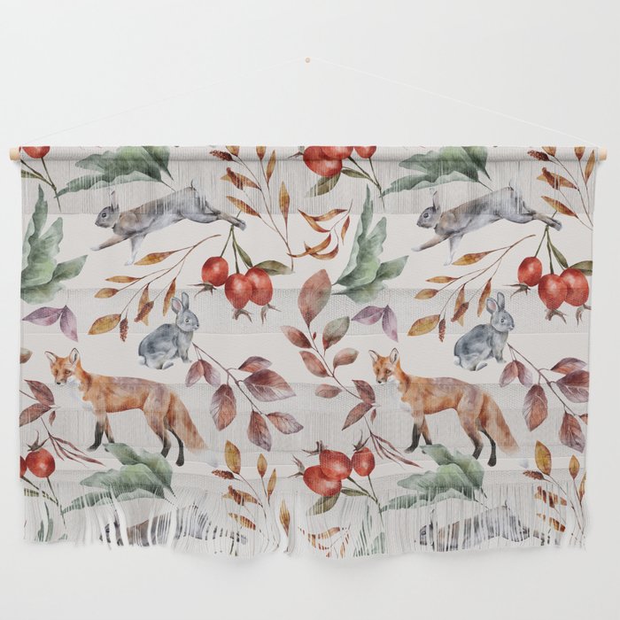 Autumn Watercolor Pattern 13 Wall Hanging