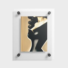 Allure of Femdom Bliss - Leather Garment Series Floating Acrylic Print