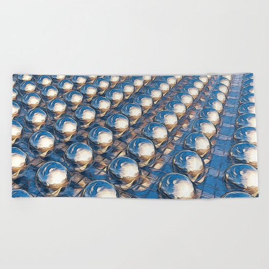 Abstract Spheres In A Row Beach Towel