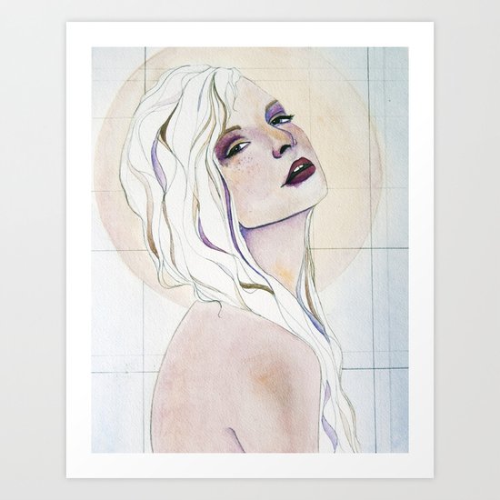Black and Blue Art Print