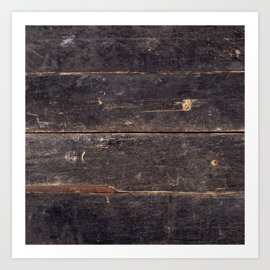 Vintage Black Wood Art Print