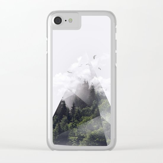 Forest triangle Clear iPhone Case