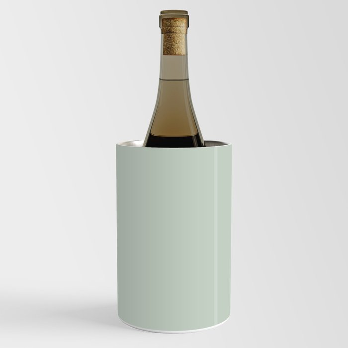 Light Gray-Green Solid Color Pantone Dewkist 13-0107 TCX Shades of Green Hues Wine Chiller