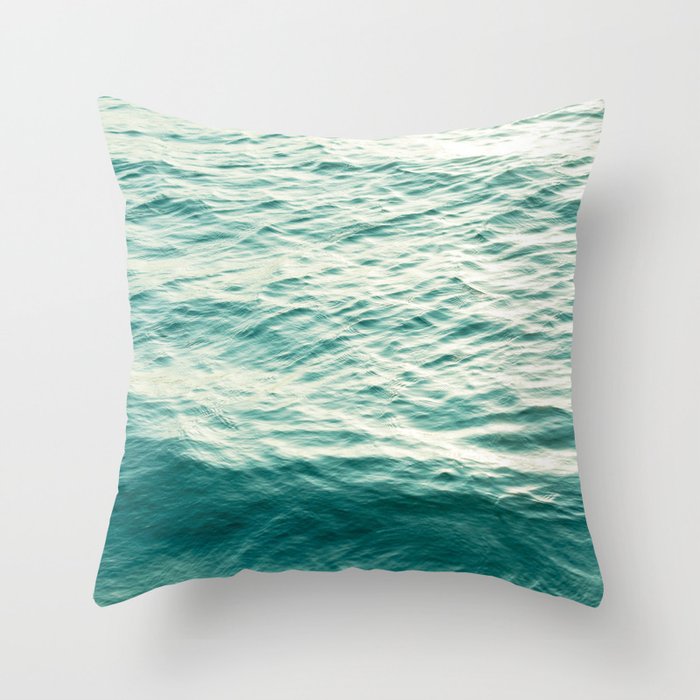 Blue Water Throw Pillow