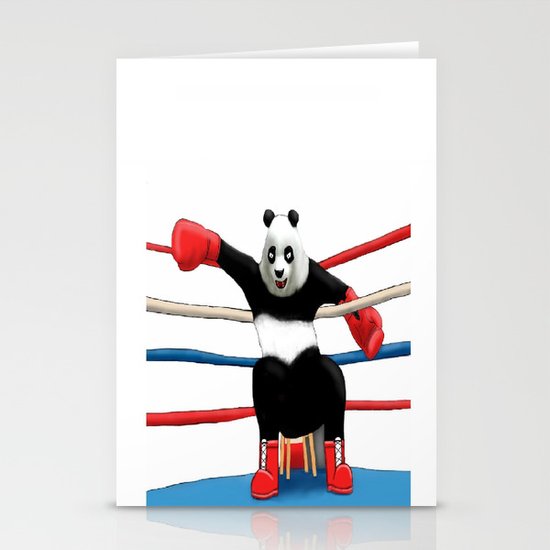 Boxing Panda Stationery Cards