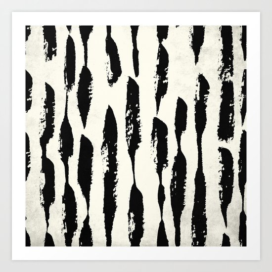 Tribal Paint Stripes Art Print