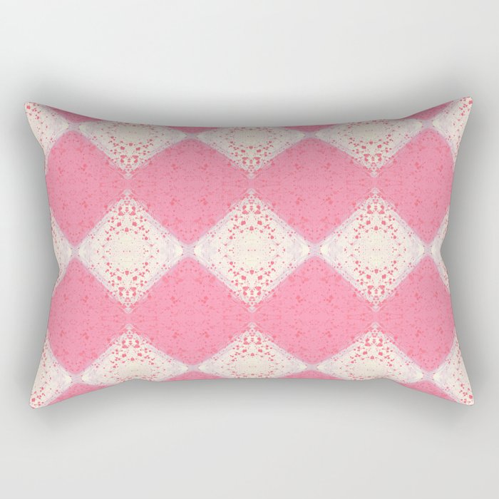 Diamond Tragedy Pink Rectangular Pillow