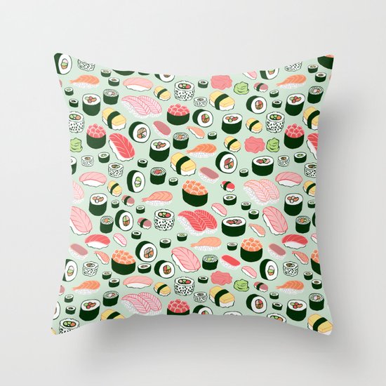 Sushi Love Throw Pillow