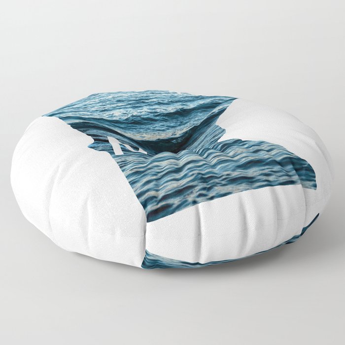 Minnesota Map Waves Floor Pillow