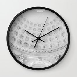 St Peter's Church Interior | Europe Travel Photography | Black and White Wall Clock