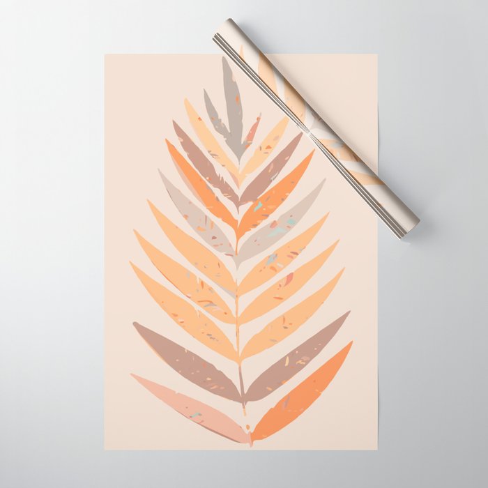 Earthy Organic Botanical Leaf Wrapping Paper