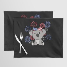 4th Of July American Koala Kids Usa Fireworks Placemat