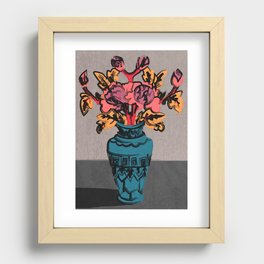 Paper Flowers Recessed Framed Print
