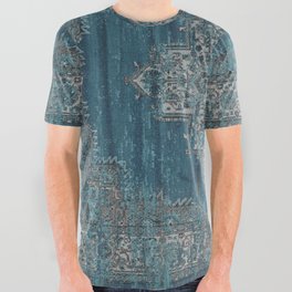 blue oriental vintage rug All Over Graphic Tee
