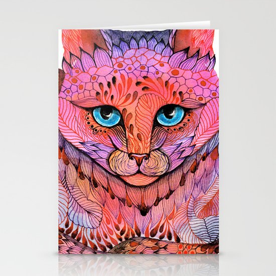SUNSET CAT Stationery Cards