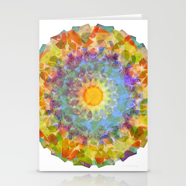 Bright Colorful Art - Sunshine Mandala Stationery Cards