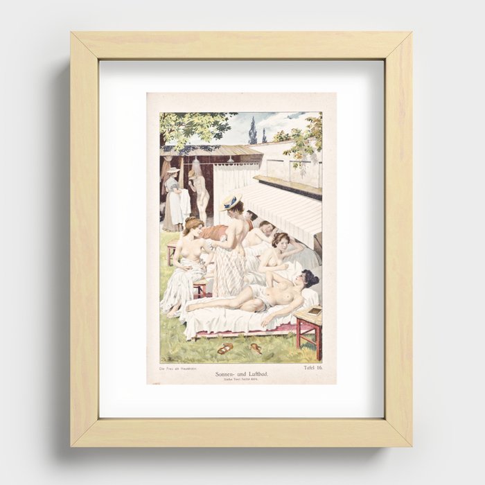 Sunbathing Recessed Framed Print