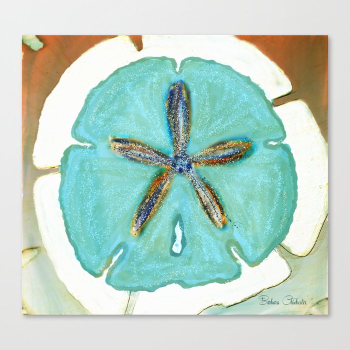 Sand Dollar Star Attraction Canvas Print