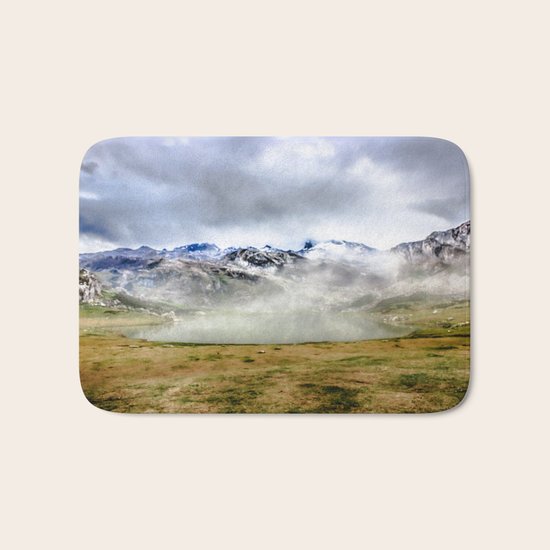 Lago Ercina in National park Picos de Europa Bath Mat
