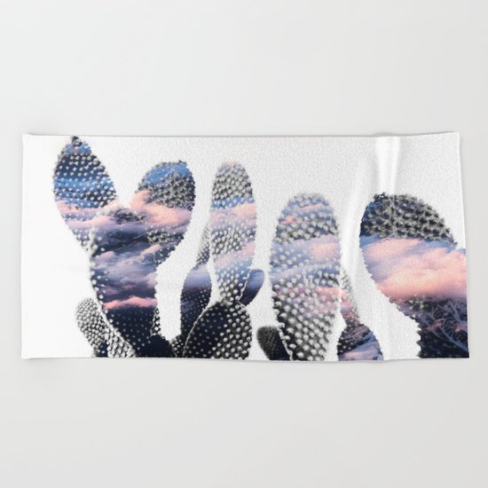 Pastelle Cacti Beach Towel