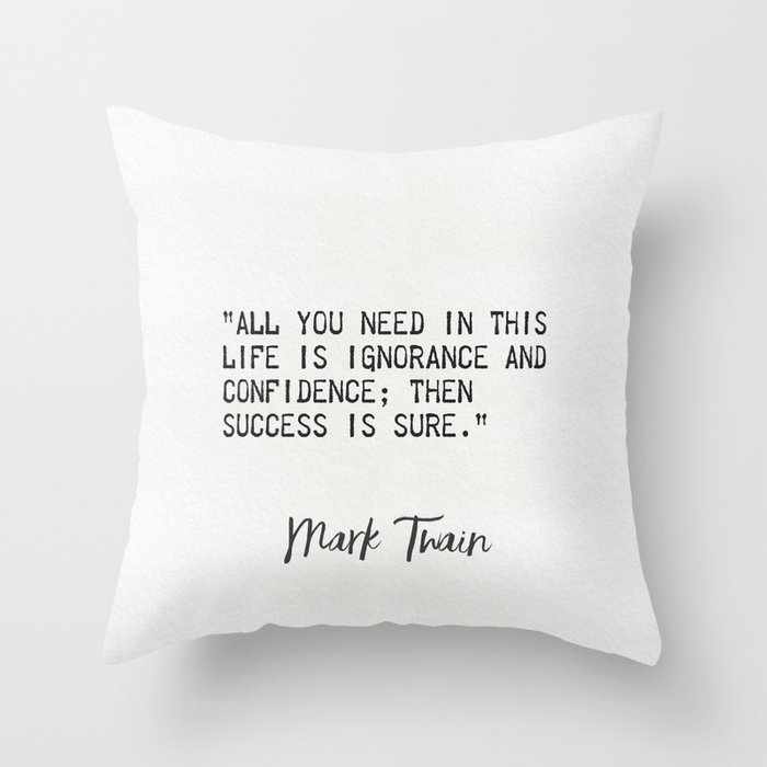 Mark Twain 1835 Throw Pillow