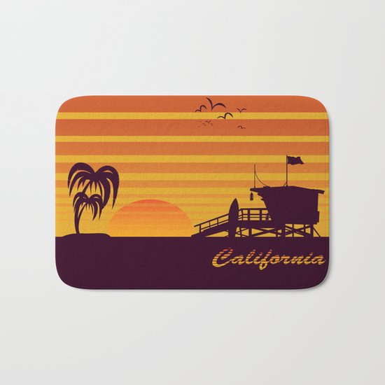 California surfing Bath Mat