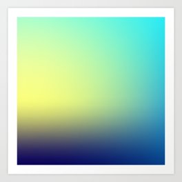 8  Blue Gradient Background 220715 Minimalist Art Valourine Digital Design Art Print