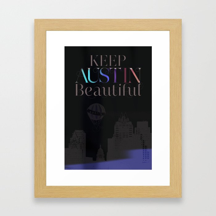 Keep Austin Beautiful Framed Art Print