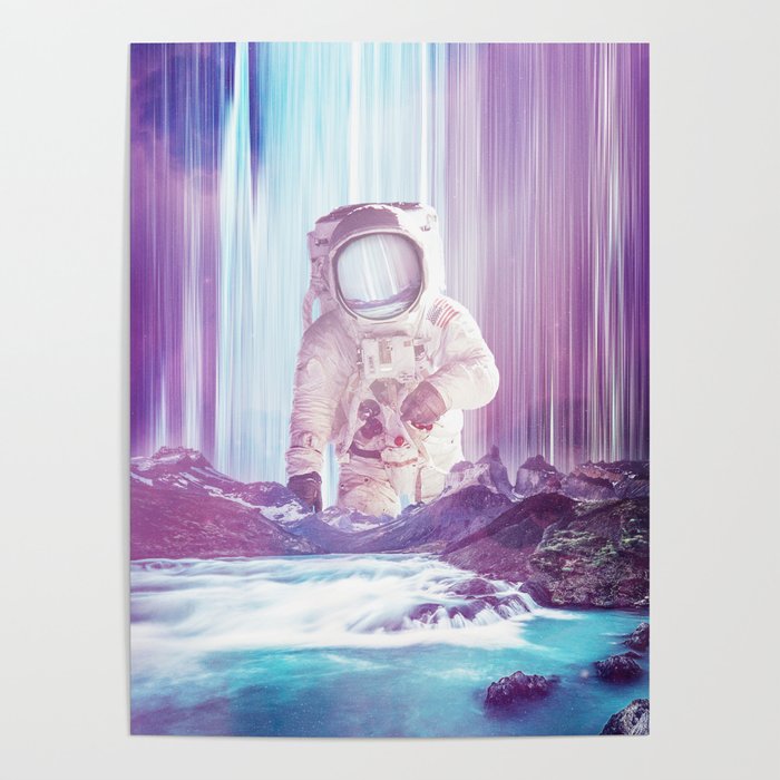 Astronaut Lost In Deep Space Poster