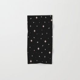 Starry night pattern black night Hand & Bath Towel