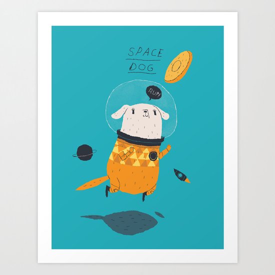 space dog Art Print