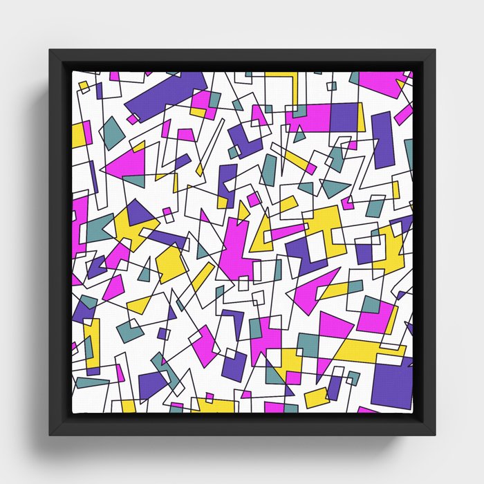 Geometric Shapes  Framed Canvas