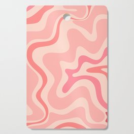 Retro Liquid Swirl Abstract in Soft Pink Cutting Board