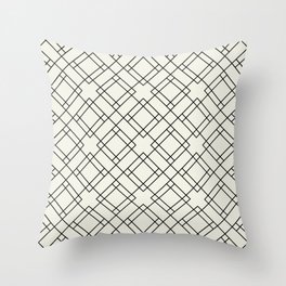 Simply Mod Diamond Black and Cream Throw Pillow