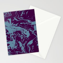 Purple Cool-Blue Belly Dragon - light blue and purple swirls Stationery Card