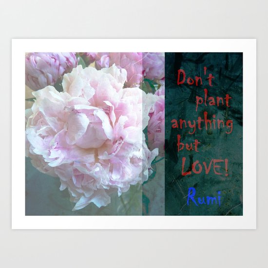 Don't Plant ANYthing but LOVE! Art Print