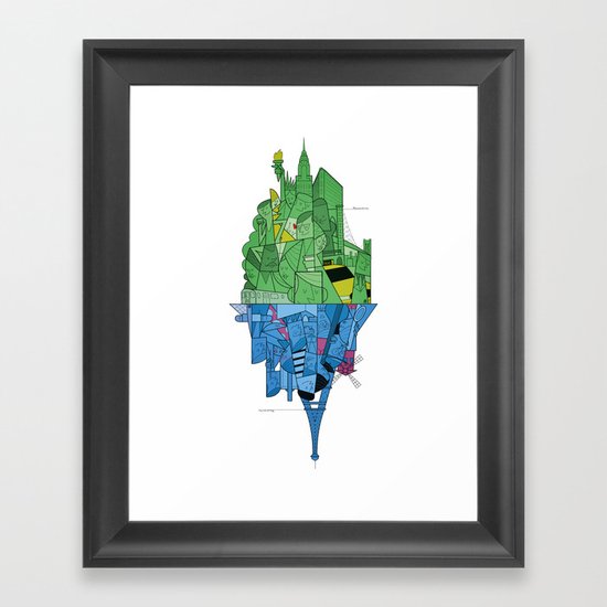 From Paris to New York and back Framed Art Print