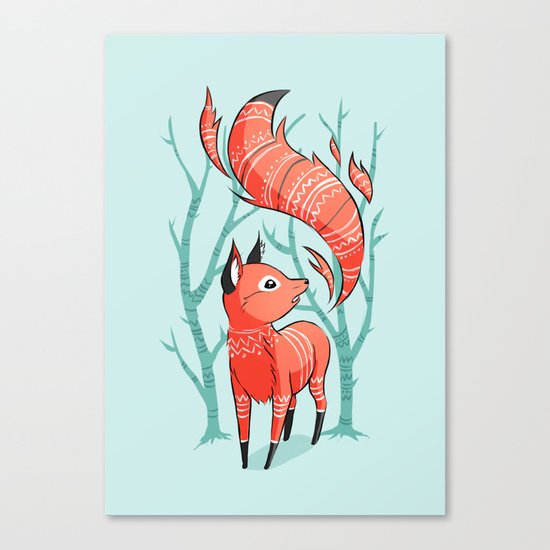 Winter Fox Canvas Print