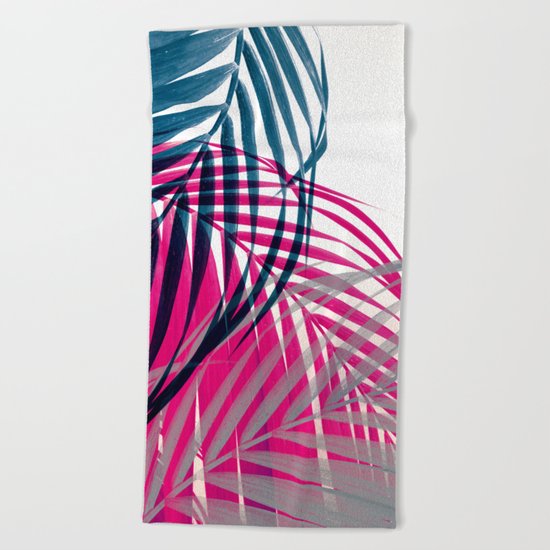 Trichromy Palms Beach Towel