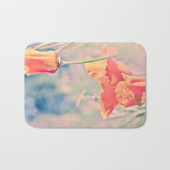 Orange flowers. Bath Mat
