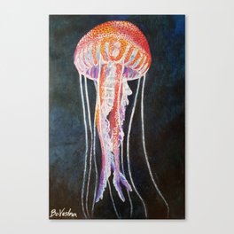 Electric Jellyfish Canvas Print